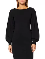 Sukienki - Armani Exchange Damska sukienka z długim rękawem Casual Night Out, czarny, M - miniaturka - grafika 1