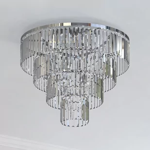 Nowodvorski Luksusowy plafon kryształowy CRISTAL SILVER L 12x E14 40W srebrny 7631 - Lampy sufitowe - miniaturka - grafika 1