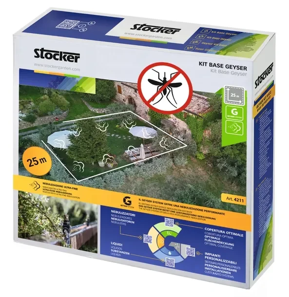 Podstawowy zestaw akcesoriów do opryskiwaczy Stocker Geyser z wężem 25 m