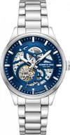 Zegarki męskie - Zegarek męski KENNETH COLE KCWGY0046401 granatowy klasyczny skeleton - miniaturka - grafika 1