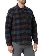 Kurtki męskie - s.Oliver kurtka męska długi rękaw, brown check, L - miniaturka - grafika 1