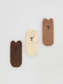 Buciki dla niemowląt - Reserved - Skarpetki z bawełną 3 pack - złamana biel - miniaturka - grafika 1