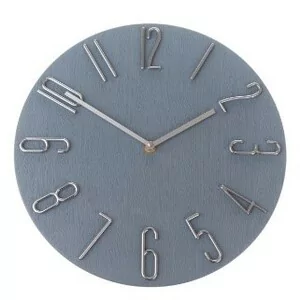 Zegar ścienny Berry grey, śr. 30,5 cm, plastik - Zegary - miniaturka - grafika 1