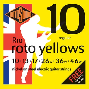 Rotosound R10 struny do gitary elektrycznej ROTR10 - Struny gitarowe  - miniaturka - grafika 1
