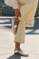 Mokasyny damskie - Skórzane Półbuty Mokasyny Damskie Maciejka K6809-25 Złote-40 - miniaturka - grafika 1