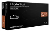 Pozostałe akcesoria fryzjerskie - Mercator Nitrylex Black, rękawiczki nitrylowe, czarne, rozmiar XL, 100szt - miniaturka - grafika 1