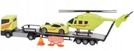 Samoloty i helikoptery - Laweta POGOTOWIE RATUNKOWE z Helikopterem MEGA TRANSPORTER - miniaturka - grafika 1