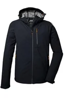 Kurtki męskie - killtec Męska kurtka softshellowa/kurtka outdoorowa z kapturem KOS 259 MN SFTSHLL JCKT, czarno-niebieska, XXL, 41367-000 - miniaturka - grafika 1