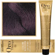 Farby do włosów i szampony koloryzujące - Fanola 4.2 Oro Puro Therapy Keratin Color 100 ML średni brąz Fioletowy HC-18-52 - miniaturka - grafika 1