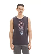 Koszulki męskie - TOM TAILOR Męski tank top 1038660, 10899-Tarmac Grey, S, 10899 - Tarmac Grey, S - miniaturka - grafika 1