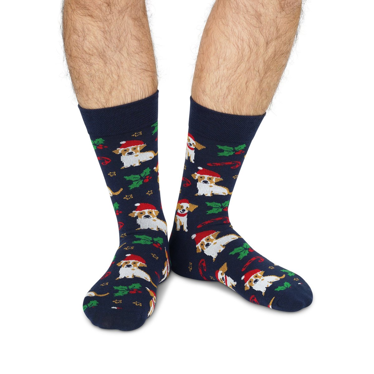 Skarpetki świąteczne męskie w psy 43-46 skarpety świąteczne dla psiarza