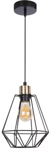 Candellux Lampa wisząca czarna + patyna druciany klosz Primo 31-00262 31-00262 - Lampy sufitowe - miniaturka - grafika 1