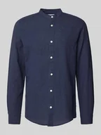 Koszule męskie - Koszula lniana o kroju slim fit ze stójką model ‘CAIDEN’ - miniaturka - grafika 1