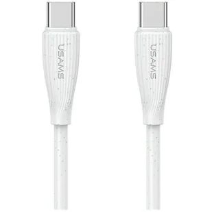 Kabel USB-C - USB-C USAMS Green Series SJ716 60W 1 m Bialy - Kable USB - miniaturka - grafika 1