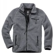 Odzież taktyczna i umundurowanie - Bluza Polarowa BRANDIT Teddyfleece Jacket - Antracyt M - miniaturka - grafika 1