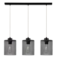 Lampy sufitowe - Britop Loftowa LAMPA wisząca ZEFIR 111870304 skandynawska OPRAWA szklany zwis przydymiony czarny - miniaturka - grafika 1