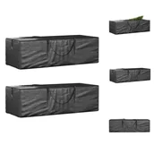 Pokrowce na meble ogrodowe - vidaXL Pokrowce na choinki 2 szt. czarny polietylen - Pokrowce ochronne na meble ogrodowe - miniaturka - grafika 1