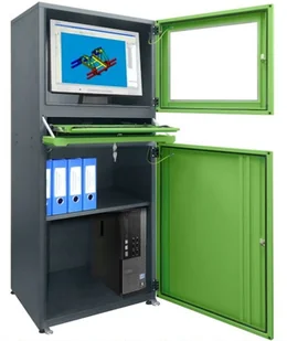 Metalowa szafa na komputer i do monitora (wymiary: 700x1620x610 mm) 00882907 - Szafy i regały magazynowe Metalowa szafa na komputer i do monitora (wymiary: 700x1620x610 mm) 00882907 - Szafy i regały magazynowe - miniaturka - grafika 1