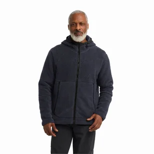 Męska polarowa bluza z kapturem Jack Wolfskin STONE LITE HOODED JKT M dark navy - S - Bluzy męskie - miniaturka - grafika 1