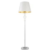 Lampy stojące - Lumina Deco MURANEO lampa stojąca ze szklaną dekoracją na podstawie srebrna - miniaturka - grafika 1