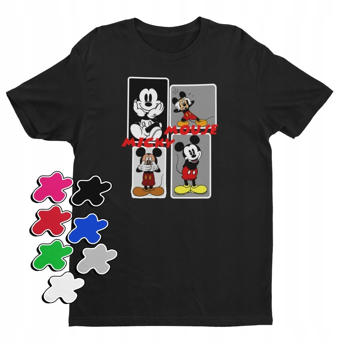 Koszulka T-Shirt Dziecięca Z Nadrukiem Myszka Miki Minnie Różne -M 134-140