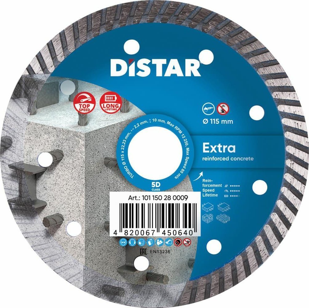 Makita DISTAR DIAMOND BLADE EXTRA 115 x 2.2 x 22.23mm TURBO