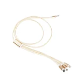 Kable USB - Kabel USB MULTI 3w1 (USB C, micro USB 120cm 3.1A U - miniaturka - grafika 1