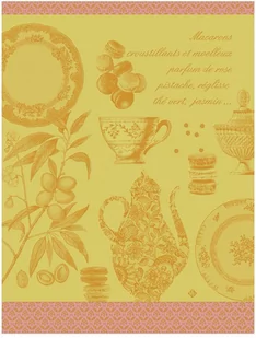 Le Jacquard Fran ais Ściereczka kuchenna Macarons Żółta - Ściereczki, gąbki, czyściki - miniaturka - grafika 1