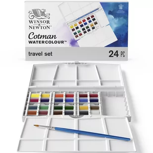 Winsor & Newton, Zestaw farb akwarelowych Cotman w kostkach, Painting plus, 24 kolory - Farby i media malarskie Winsor & Newton, Zestaw farb akwarelowych Cotman w kostkach, Painting plus, 24 kolory - Farby i media malarskie - miniaturka - grafika 1
