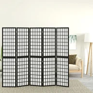 Parawany - Składany parawan 5-panelowy, styl japoński, 200x170 cm, czarny Lumarko! - miniaturka - grafika 1