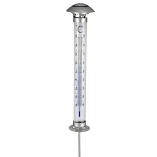 vidaXL HI Ogrodowa lampka solarna z termometrem 435244 - Lampy ogrodowe - miniaturka - grafika 1