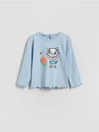 Bluzki dla niemowląt - Reserved - Koszulka Kicia Kocia - jasnoniebieski - miniaturka - grafika 1