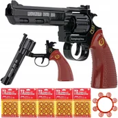 Zabawki militarne - Pistolet Metalowy Hukowy Rewolwer Na Spłonkę + Kapiszony 360 Strzałów - miniaturka - grafika 1