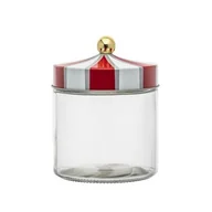 Pojemniki kuchenne - Pojemnik do przechowywania szklany biało-czerwona pokrywka 700 ml - miniaturka - grafika 1