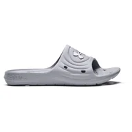 Klapki i japonki męskie - Męskie Klapki UNDER ARMOUR UA M LOCKER IV SL 3023758-100 – Biały - miniaturka - grafika 1