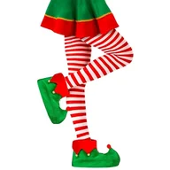 Rajstopy - Widmann - rajstopy w paski, 70 DEN, elfy, Ojciec Gwiazdka, Boże Narodzenie - miniaturka - grafika 1