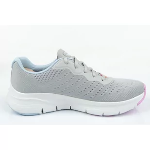 Buty Skechers Arch Fit W (kolor Szary/Srebrny, rozmiar 37.5) - Buty sportowe damskie - miniaturka - grafika 2
