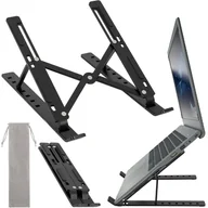 Części i akcesoria do laptopów - Regulowana Podstawka Pod Laptopa Czarna - miniaturka - grafika 1