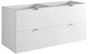 Biała podwójna szafka pod umywalkę 120 cm F2-F21 - Szafki łazienkowe Biała podwójna szafka pod umywalkę 120 cm F2-F21 - Szafki łazienkowe - miniaturka - grafika 1