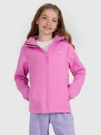Kurtki i płaszcze dla dziewczynek - 4F Kurtka softshell wiatroodporna membrana 5000 dziewczęca - różowa 146 (10-11 lat) - miniaturka - grafika 1