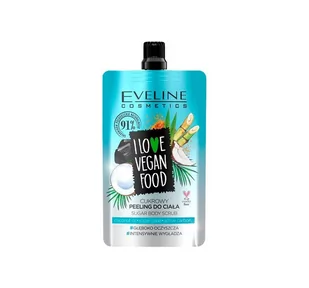 Eveline I LOVE VEGAN FOOD Cukrowy peeling do ciała Kokos 75ml - Peelingi do ciała - miniaturka - grafika 1