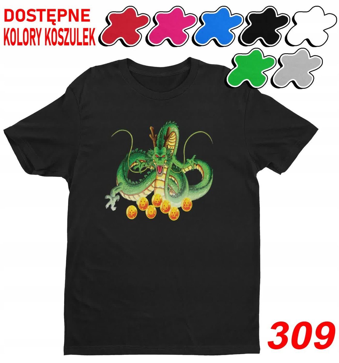 Dziecięca Koszulka Z Nadrukiem Duży Wybór Dragon Ball Postacie -L 146-152