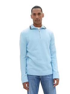 TOM TAILOR sweter męski, 34174 - Middle Blue White Core, L - Swetry męskie - miniaturka - grafika 1