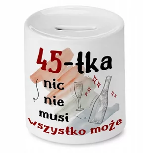 Skarbonka na Urodziny 45 45te 45-te na Prezent z Nadrukiem ze Zdjęciem - Skarbonki - miniaturka - grafika 1