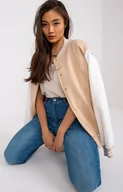 Bluzy damskie - Bluza bejsbolówka beżowa EM-BL-722.44P, Kolor beżowy, Rozmiar S/M, EX MODA - Primodo.com - miniaturka - grafika 1