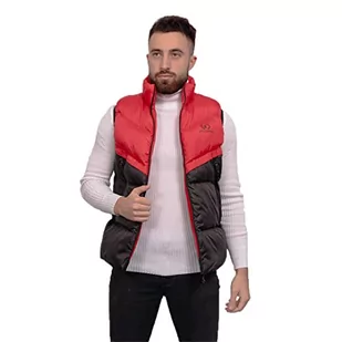Just Emporio męska kurtka bez rękawów, czerwona/czarna, RED/CZARNY, S - Kurtki męskie - miniaturka - grafika 1