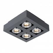 Lampy sufitowe - Italux Plafon CASEMIRO kol czarny IT8002S4-BK/AL) - miniaturka - grafika 1