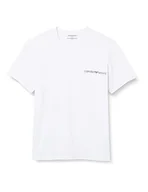 Paski - Emporio Armani Underwear Men's Crew Neck Core pasek z logo, 2-pak, biały, eclipse, rozmiar L, White/Eclipse, L - miniaturka - grafika 1