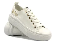 Trampki damskie - Trampki damskie na platformie - Lee Cooper LCW-24-44-2462L, białe - miniaturka - grafika 1