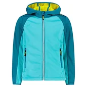 Kurtki i płaszcze dla dziewczynek - CMP - Kid G Jacket Fix Hood, Girl, Acqua, 104 - miniaturka - grafika 1